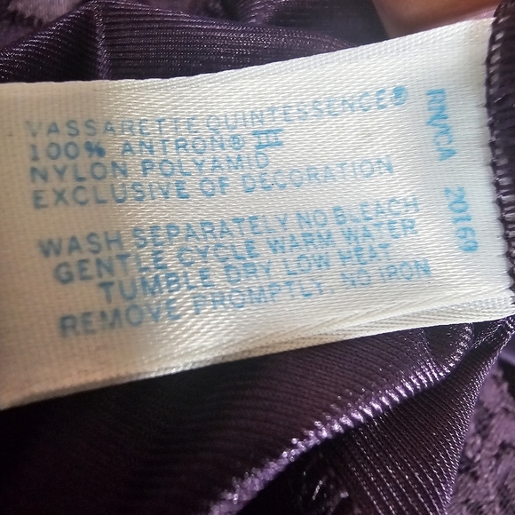Vtg Vassarette Purple Slip Dress Lace Trim Womens 34 L Y2K - Picture 9 of 9